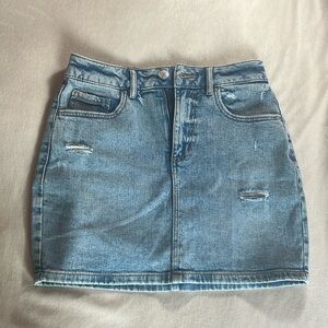 cute mini/midi jean skirt